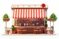 Cafe restaurant architecture dollhouse. AI generated Image by rawpixel.