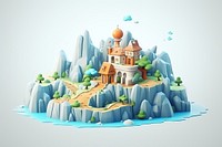 Outdoors cartoon architecture illustrated. AI generated Image by rawpixel.