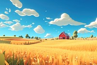 Field farm sky architecture. AI generated Image by rawpixel.