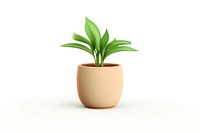 Plant vase leaf white background. AI generated Image by rawpixel.