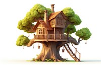 House tree architecture building. AI generated Image by rawpixel.