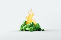 Fire green white background igniting. AI generated Image by rawpixel.