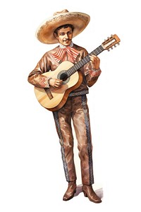 Sombrero guitar musician holding. 