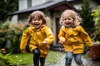 Photography splashing carefree portrait. 