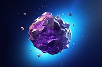 Space crystal sphere purple. AI generated Image by rawpixel.