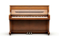 Piano keyboard brown white background. 