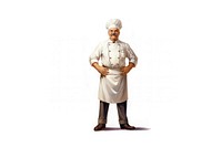 Standing adult chef white background. AI generated Image by rawpixel.