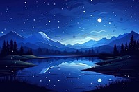 Night lake landscape astronomy. AI generated Image by rawpixel.