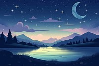 Night landscape astronomy outdoors. AI generated Image by rawpixel.