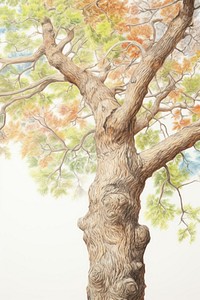 Tree painting drawing sketch. AI generated Image by rawpixel.