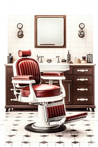 Barbershop furniture chair sink. 