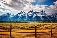 Sky landscape grassland panoramic. 