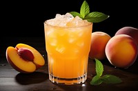 Peach cocktail drink fruit. 