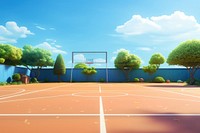 Sports basketball outdoors tennis. 