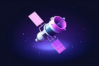 Satellite space astronomy purple. AI generated Image by rawpixel.