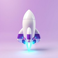 Rocket aircraft vehicle purple. 