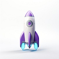 Rocket aircraft vehicle purple. 