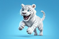 Tiger cartoon animal mammal. AI generated Image by rawpixel.