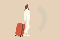 Suitcase luggage baggage standing. AI generated Image by rawpixel.