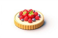 Fruit tart raspberry blueberry. AI generated Image by rawpixel.