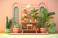 Plant architecture furniture nature. AI generated Image by rawpixel.