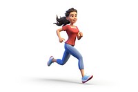 Jogging running cartoon female. AI generated Image by rawpixel.