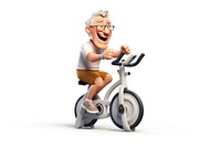 Exercise bicycle vehicle cartoon. AI generated Image by rawpixel.