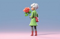 Cartoon rose toy representation. 