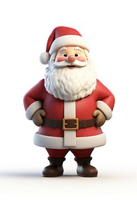 Cartoon toy white background santa claus. AI generated Image by rawpixel.