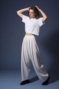 White adult pants woman. AI generated Image by rawpixel.