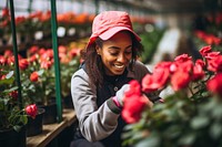 Flower rose greenhouse plant. 