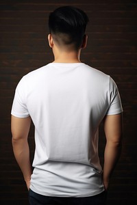 T-shirt sleeve adult back. 