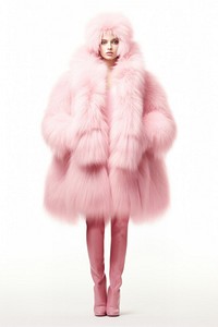 Coat fur adult pink. AI generated Image by rawpixel.