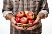 Apple holding farmer basket. AI generated Image by rawpixel.