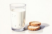 Milk dairy drink glass. 