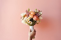 Flower holding plant rose. AI generated Image by rawpixel.