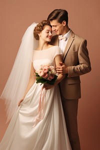 Wedding portrait fashion flower. AI generated Image by rawpixel.