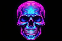 Neon purple head illuminated. AI generated Image by rawpixel.