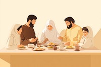 Family table plate adult. AI generated Image by rawpixel.