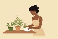 Plant female adult houseplant. AI generated Image by rawpixel.