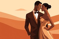 Wedding tuxedo adult bride. AI generated Image by rawpixel.