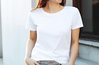 T-shirt sleeve white architecture. AI generated Image by rawpixel.