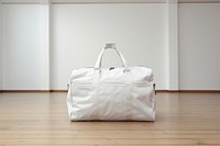 Bag handbag luggage white. 