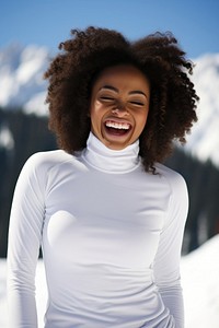 Laughing winter smile adult. 