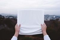 Outdoors blanket white paper. 