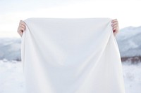 White outdoors blanket adult. 