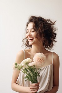 Portrait flower adult bride. 