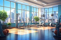 Gym sports architecture condominium. AI generated Image by rawpixel.