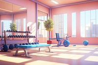 Gym sports architecture exercising. AI generated Image by rawpixel.