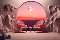 Furniture cartoon nature space. AI generated Image by rawpixel.